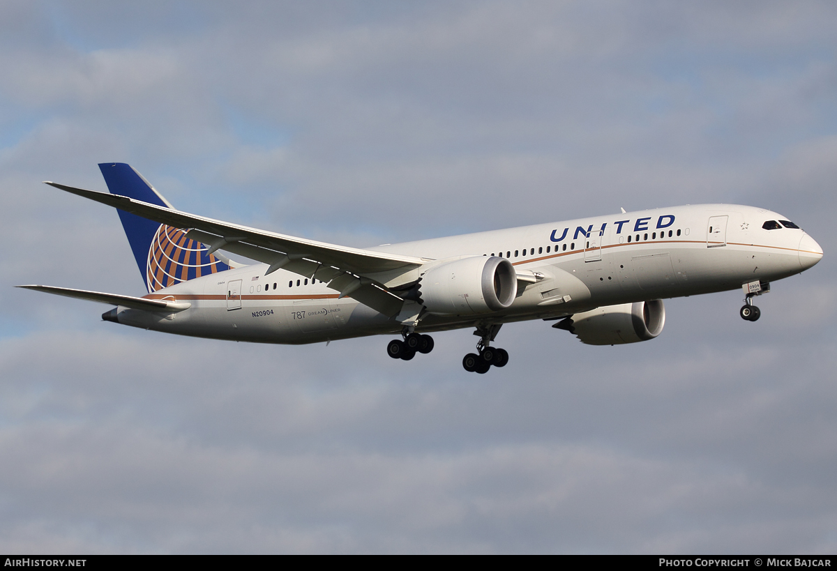 Aircraft Photo of N20904 | Boeing 787-8 Dreamliner | United Airlines | AirHistory.net #32021