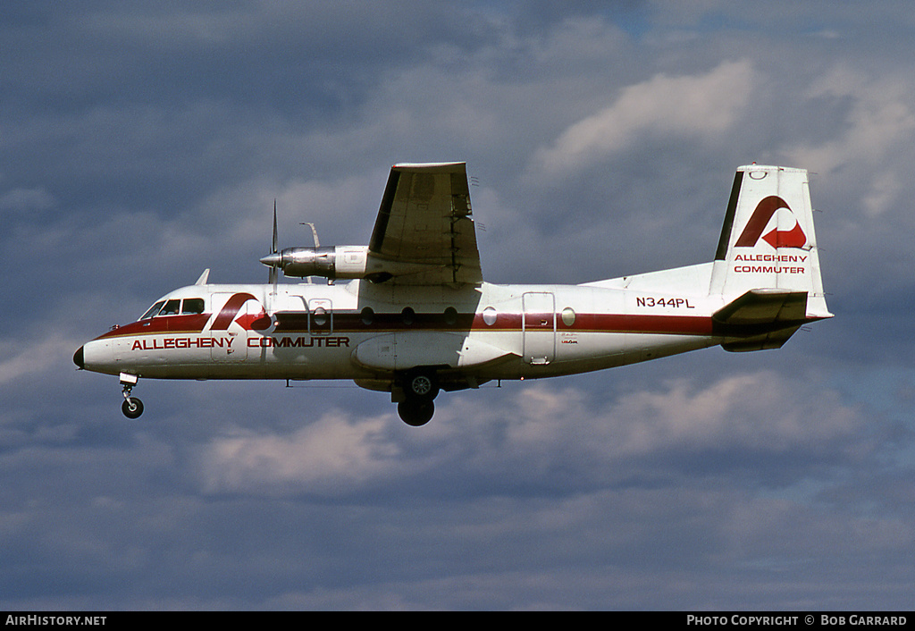 Aircraft Photo of N344PL | Nord 262A-26 | Allegheny Commuter | AirHistory.net #32057