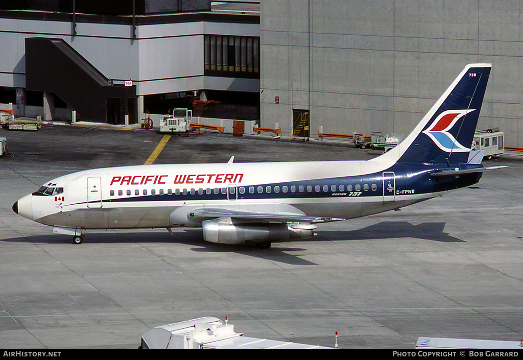 Aircraft Photo of C-FPWB | Boeing 737-275 | Pacific Western Airlines | AirHistory.net #32065