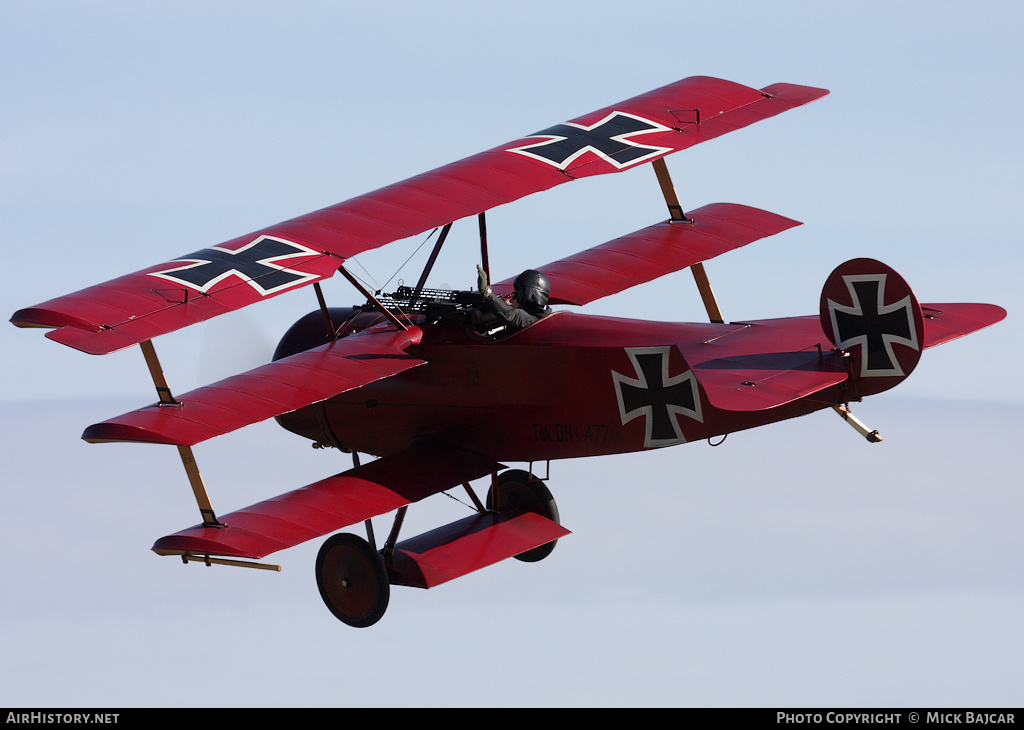 Aircraft Photo of G-FOKK / 477/17 | Fokker Dr.1 (replica) | Germany - Air Force | AirHistory.net #32106