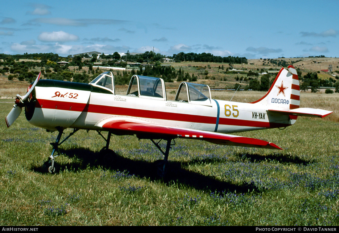 Aircraft Photo of VH-YAK / 65 yellow | Yakovlev Yak-52 | Soviet Union - Air Force | AirHistory.net #32265