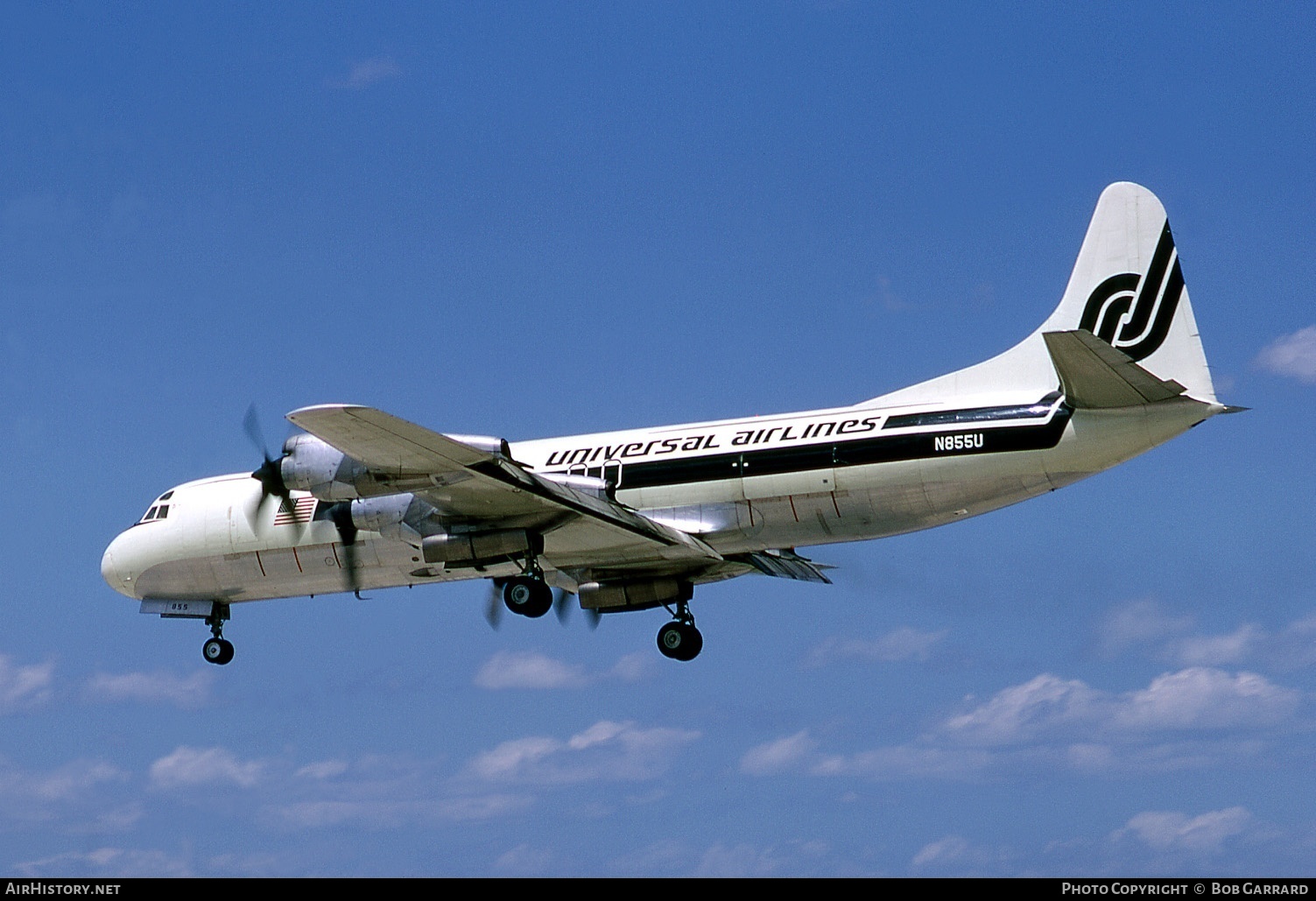 Aircraft Photo of N855U | Lockheed L-188C Electra | Universal Airlines | AirHistory.net #32273