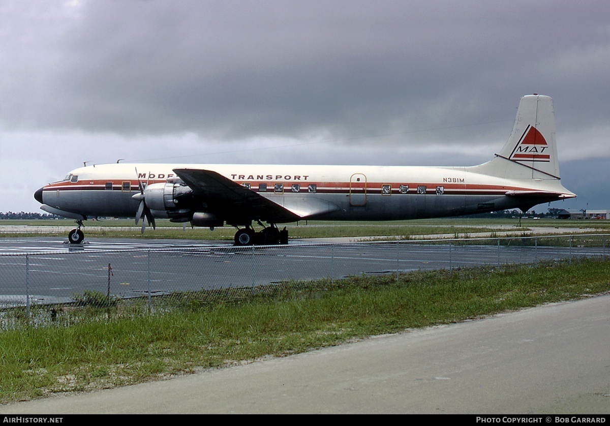 Aircraft Photo of N381M | Douglas DC-7C | Modern Air Transport | AirHistory.net #32423