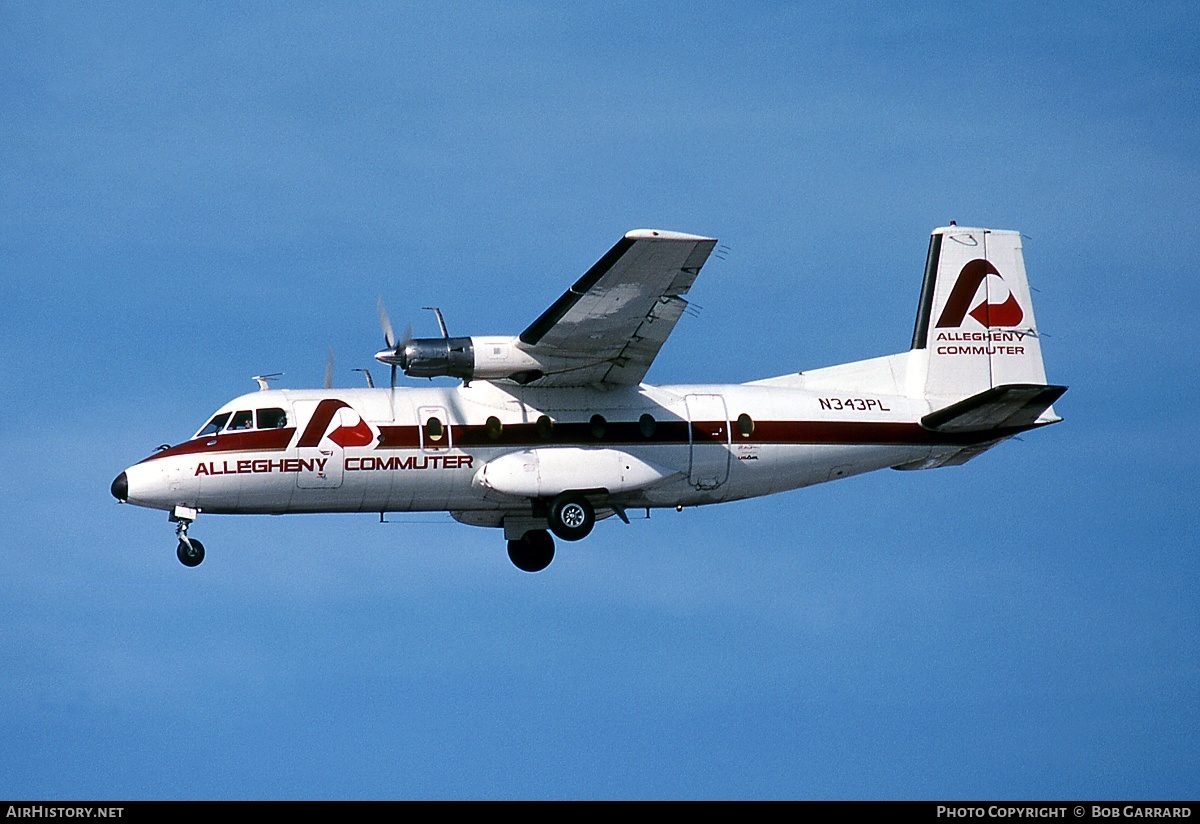 Aircraft Photo of N343PL | Nord 262A-12 | Allegheny Commuter | AirHistory.net #32504