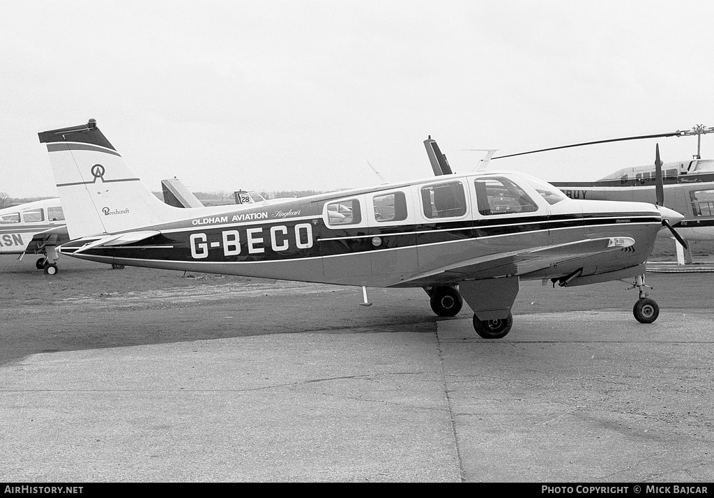 Aircraft Photo of G-BECO | Beech A36 Bonanza 36 | Oldham Aviation | AirHistory.net #32515