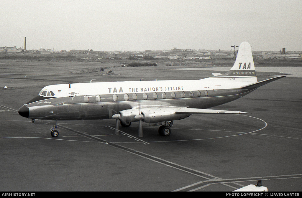 Aircraft Photo of VH-TVR | Vickers 816 Viscount | Trans-Australia Airlines - TAA | AirHistory.net #32550