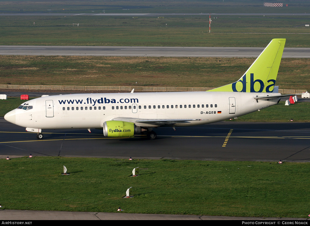 Aircraft Photo of D-AGEB | Boeing 737-322 | DBA - Deutsche BA | AirHistory.net #32601