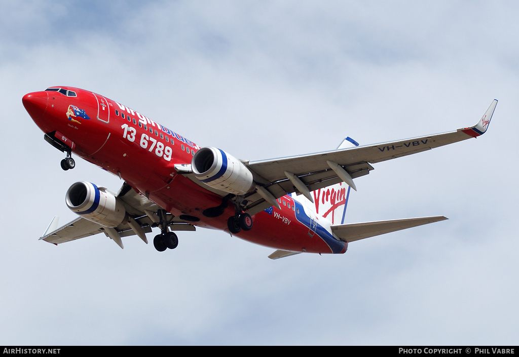Aircraft Photo of VH-VBV | Boeing 737-7BK | Virgin Blue Airlines | AirHistory.net #32604