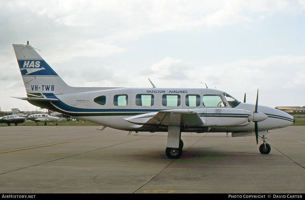 Aircraft Photo of VH-TWB | Piper PA-31-350 Navajo Chieftain | Hazelton Airlines | AirHistory.net #32628