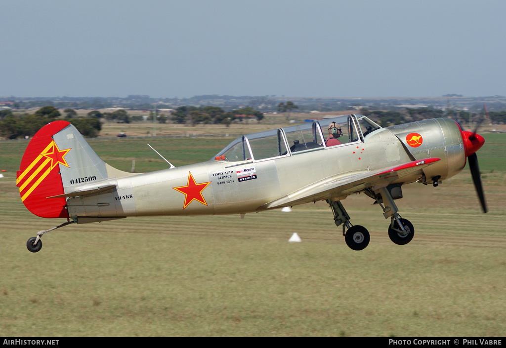 Aircraft Photo of VH-YKK | Yakovlev Yak-52TW | Soviet Union - Air Force | AirHistory.net #32673