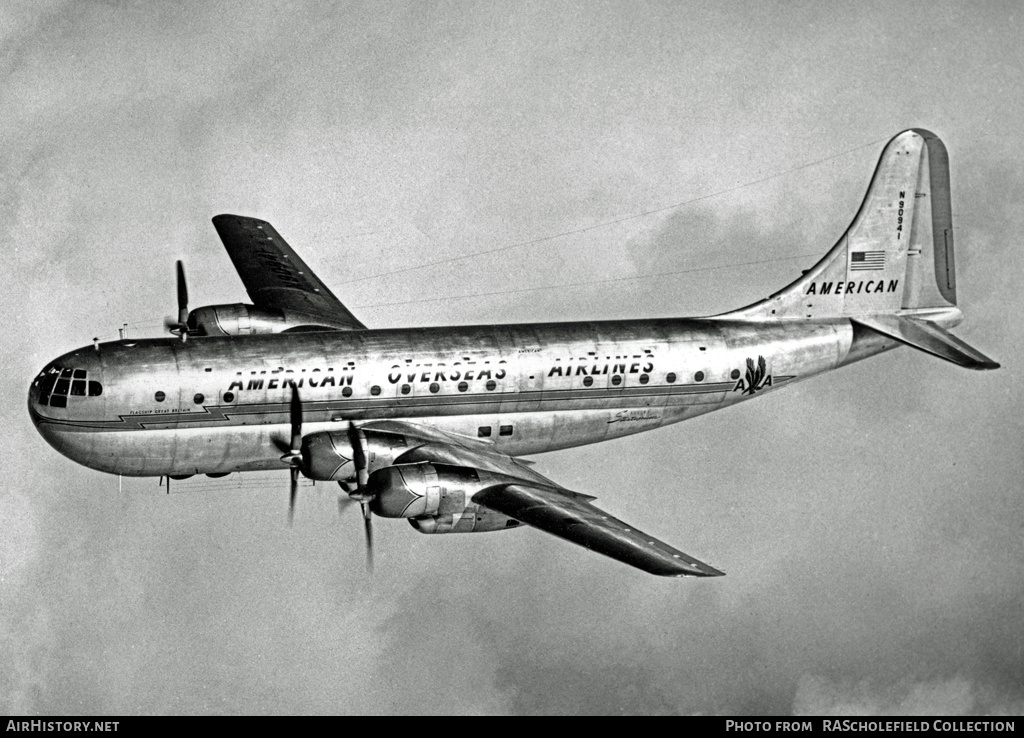 Aircraft Photo of N90941 | Boeing 377-10-29 Stratocruiser | American Overseas Airlines | AirHistory.net #32778