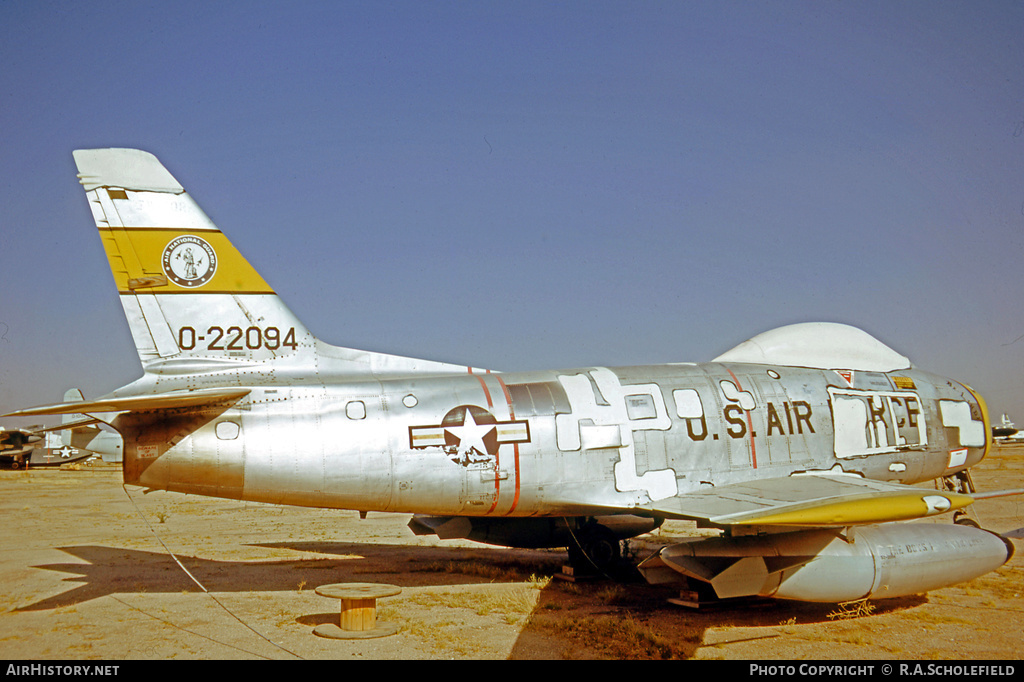 Aircraft Photo of 52-2094 / 0-22094 | North American F-86H Sabre | USA - Air Force | AirHistory.net #32783
