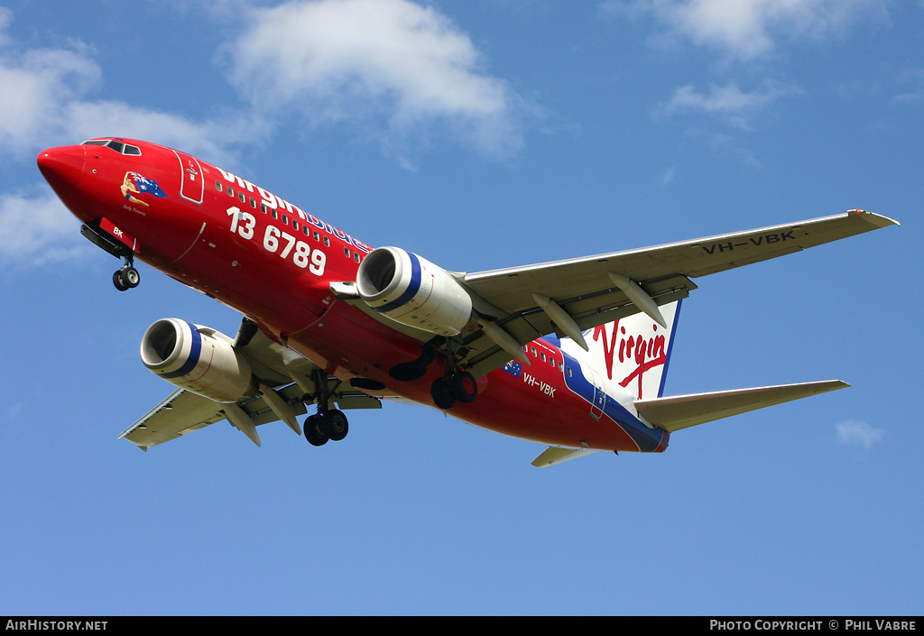 Aircraft Photo of VH-VBK | Boeing 737-7Q8 | Virgin Blue Airlines | AirHistory.net #32816