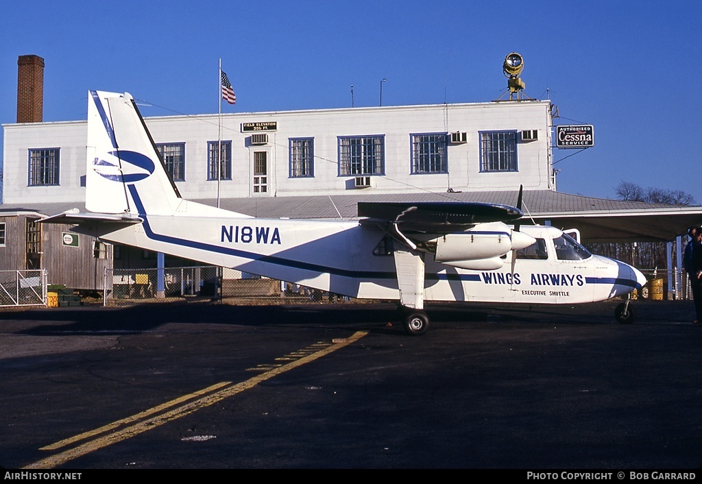 Aircraft Photo of N18WA | Britten-Norman BN-2A-8 Islander | Wings Airways | AirHistory.net #32819