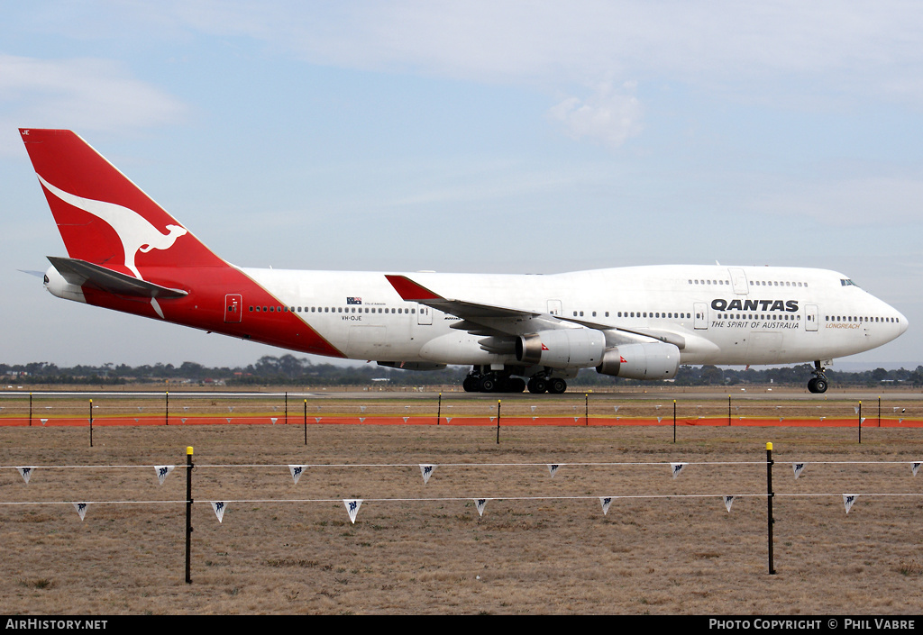 Aircraft Photo of VH-OJE | Boeing 747-438 | Qantas | AirHistory.net #32820