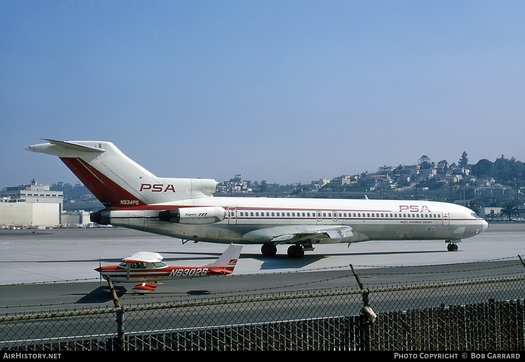 Aircraft Photo of N534PS | Boeing 727-214 | PSA - Pacific Southwest Airlines | AirHistory.net #32850