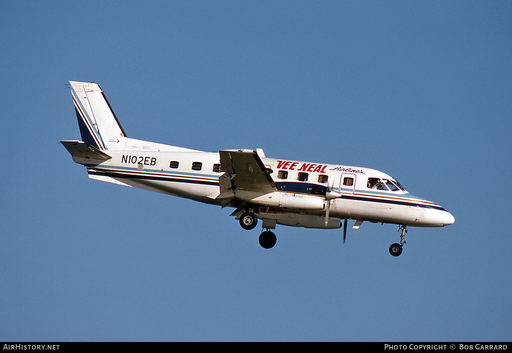 Aircraft Photo of N102EB | Embraer EMB-110P1 Bandeirante | Vee Neal Airlines | AirHistory.net #32851