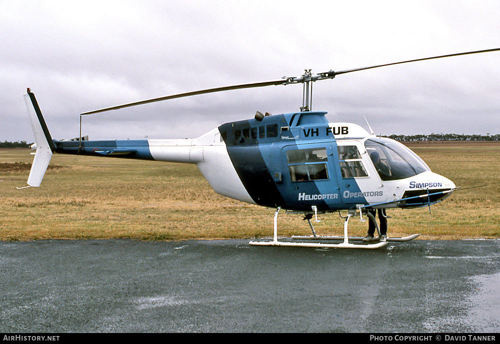 Aircraft Photo of VH-FUB | Bell 206B-3 JetRanger III | Simpson Helicopter Operations | AirHistory.net #32948