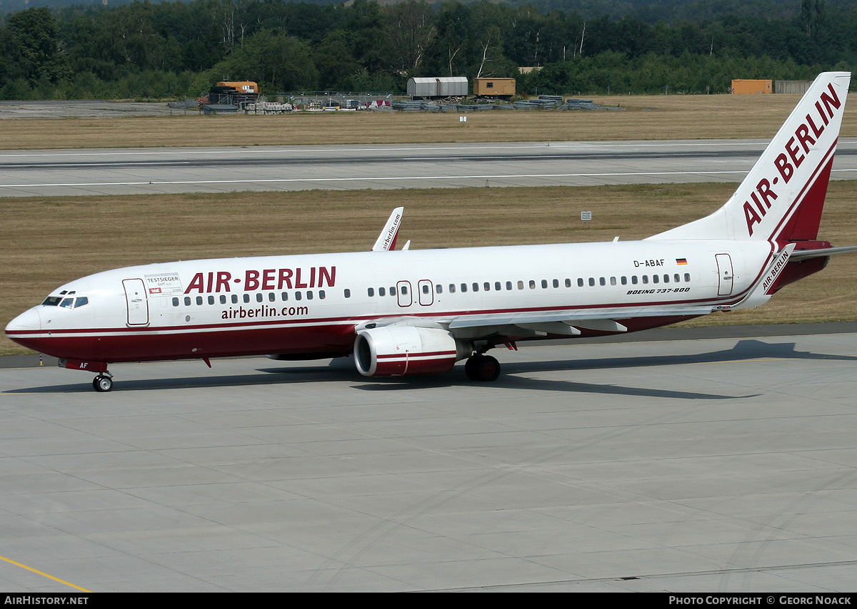 Aircraft Photo of D-ABAF | Boeing 737-86J | Air Berlin | AirHistory.net #33004