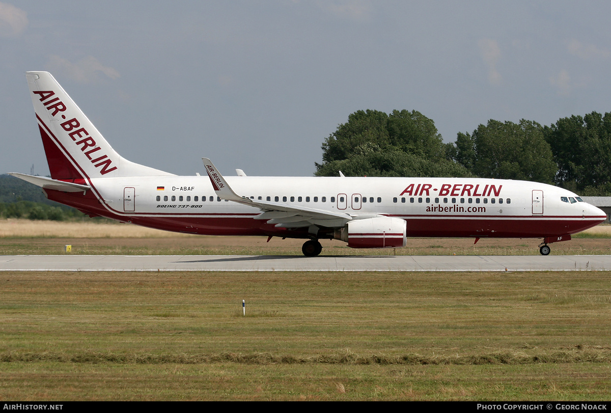 Aircraft Photo of D-ABAF | Boeing 737-86J | Air Berlin | AirHistory.net #33005