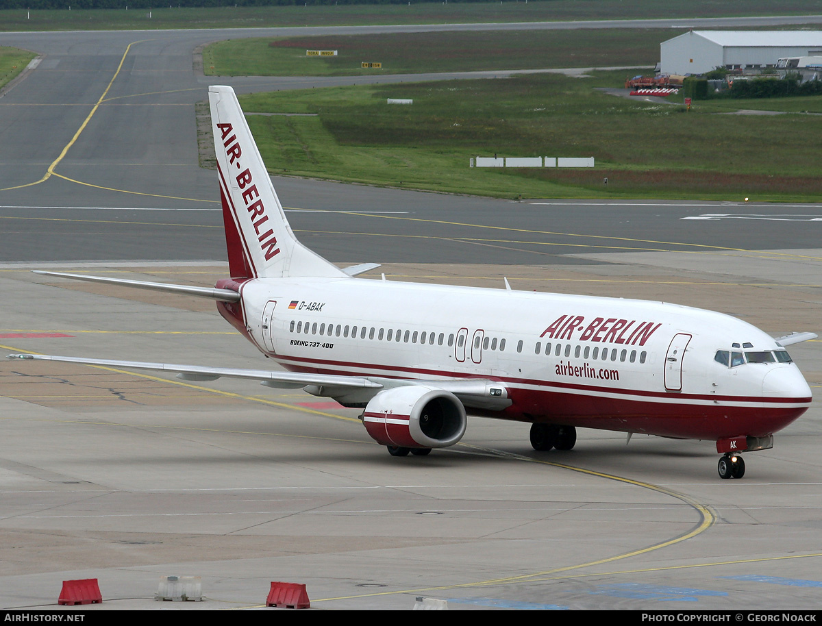 Aircraft Photo of D-ABAK | Boeing 737-46J | Air Berlin | AirHistory.net #33008