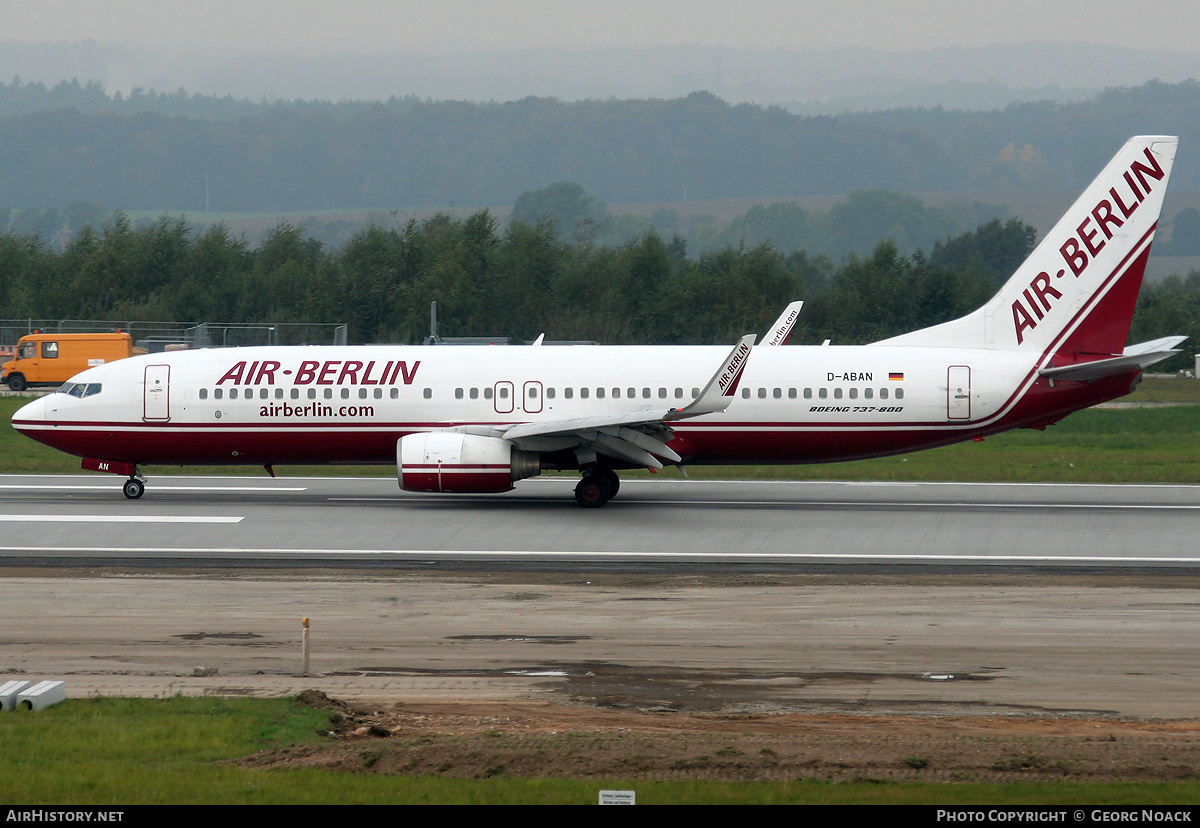 Aircraft Photo of D-ABAN | Boeing 737-86J | Air Berlin | AirHistory.net #33010