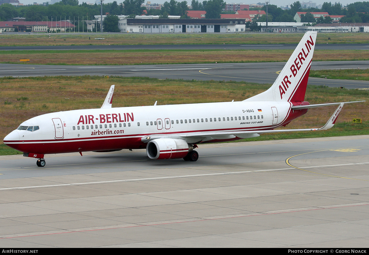 Aircraft Photo of D-ABAQ | Boeing 737-86J | Air Berlin | AirHistory.net #33019