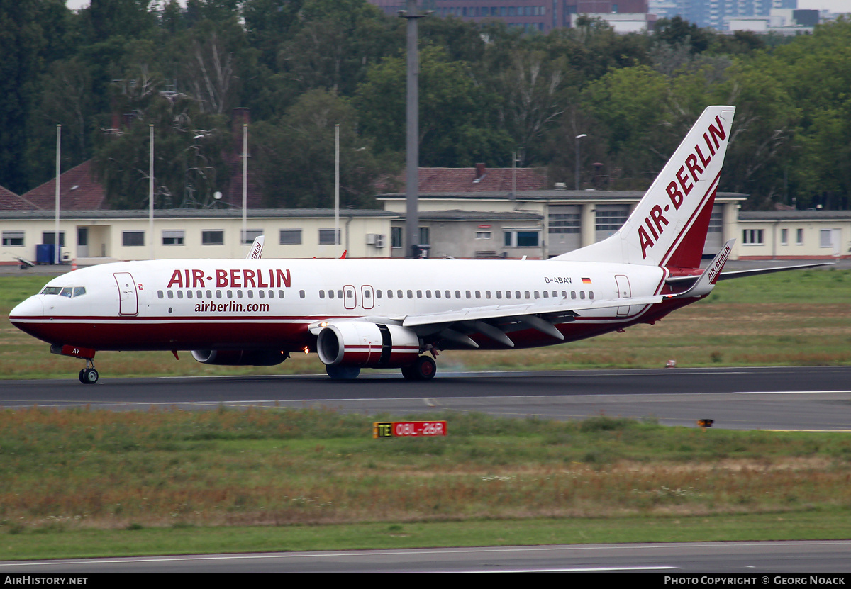 Aircraft Photo of D-ABAV | Boeing 737-86J | Air Berlin | AirHistory.net #33041
