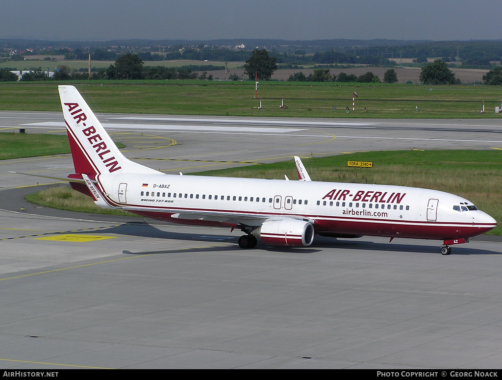 Aircraft Photo of D-ABAZ | Boeing 737-86J | Air Berlin | AirHistory.net #33046