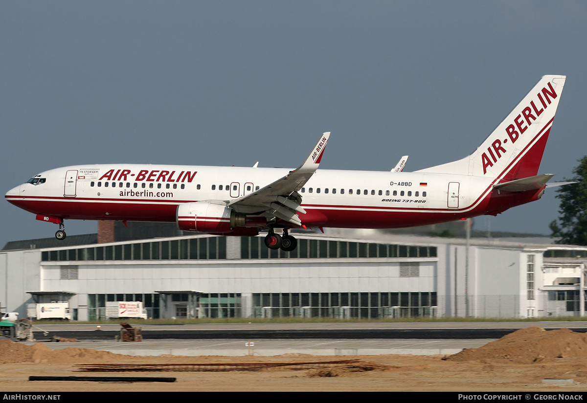 Aircraft Photo of D-ABBD | Boeing 737-86J | Air Berlin | AirHistory.net #33061