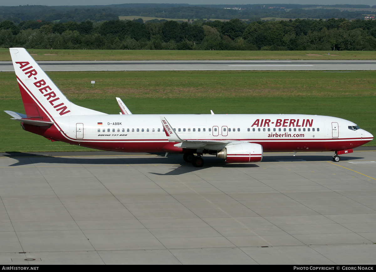 Aircraft Photo of D-ABBK | Boeing 737-8BK | Air Berlin | AirHistory.net #33093