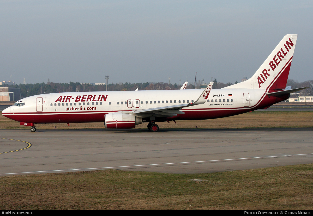 Aircraft Photo of D-ABBK | Boeing 737-8BK | Air Berlin | AirHistory.net #33095
