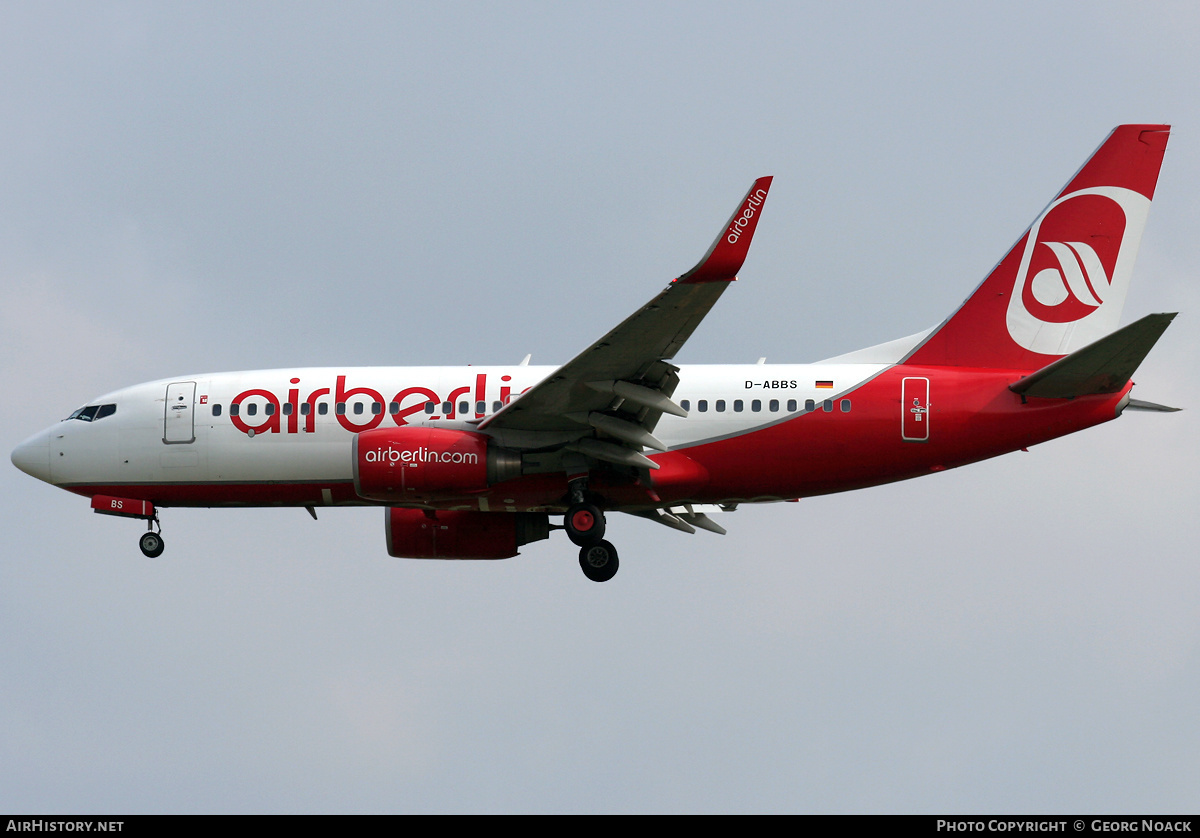 Aircraft Photo of D-ABBS | Boeing 737-76N | Air Berlin | AirHistory.net #33102