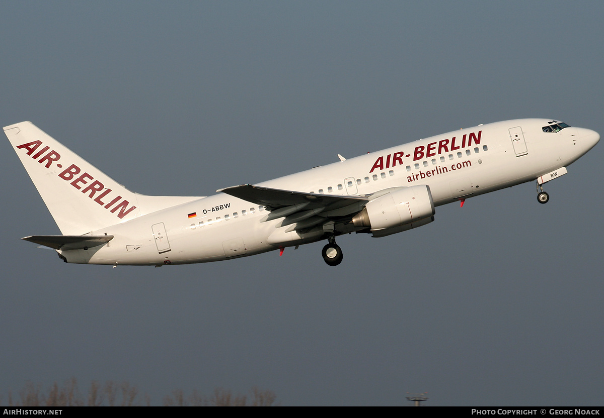 Aircraft Photo of D-ABBW | Boeing 737-7Q8 | Air Berlin | AirHistory.net #33110