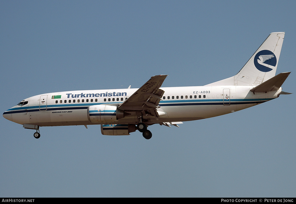 Aircraft Photo of EZ-A003 | Boeing 737-332 | Turkmenistan Airlines | AirHistory.net #33160