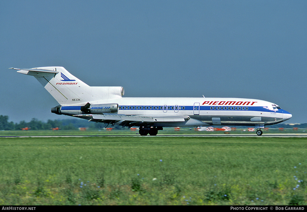 Aircraft Photo of N833N | Boeing 727-30 | Piedmont Airlines | AirHistory.net #33247