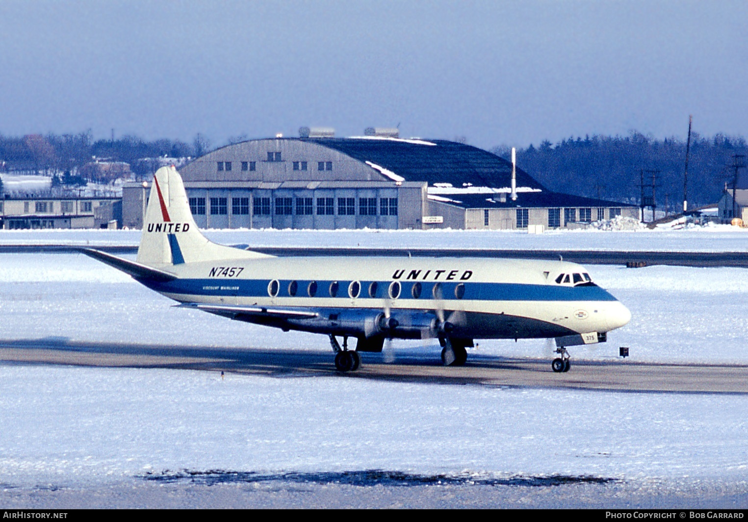 Aircraft Photo of N7457 | Vickers 745D Viscount | United Air Lines | AirHistory.net #33481