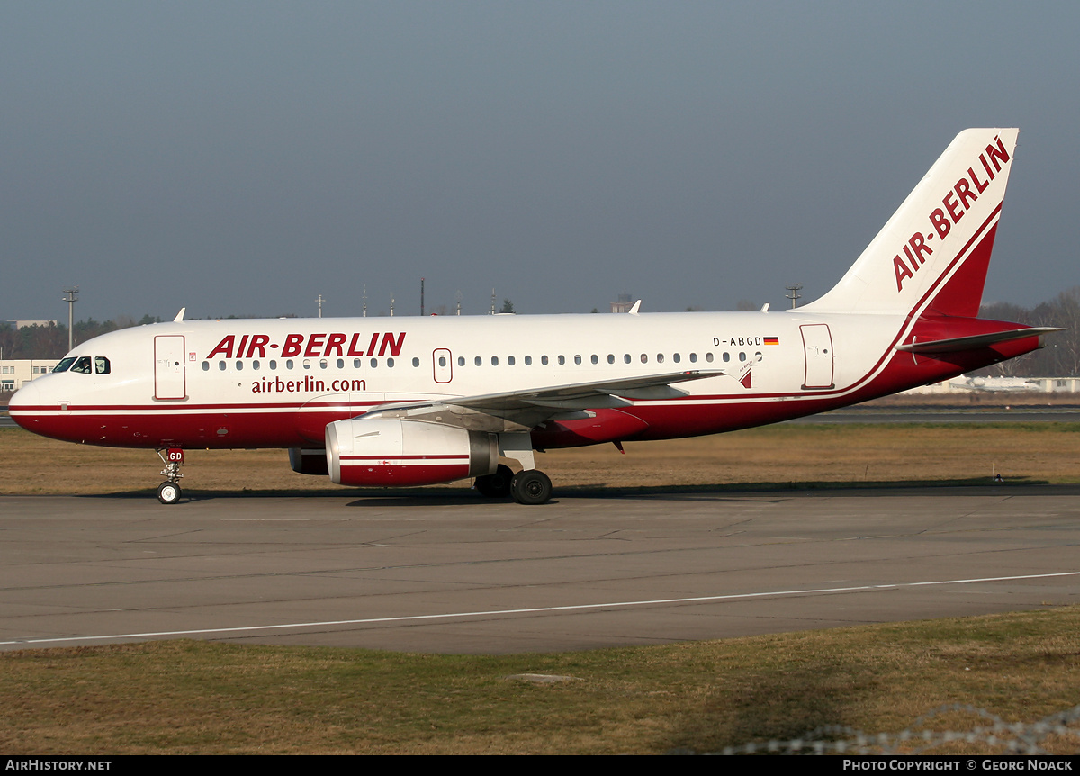 Aircraft Photo of D-ABGD | Airbus A319-132 | Air Berlin | AirHistory.net #33608