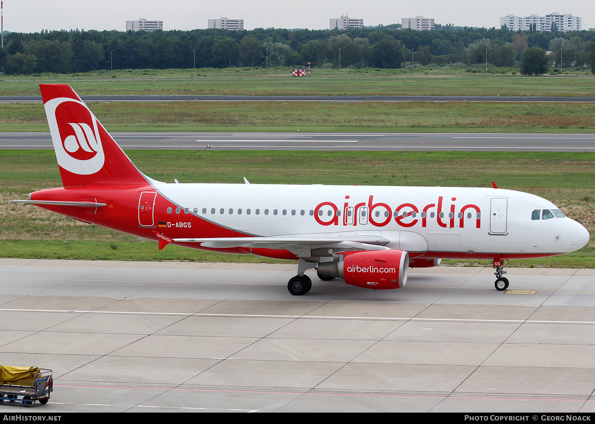 Aircraft Photo of D-ABGS | Airbus A319-112 | Air Berlin | AirHistory.net #33622