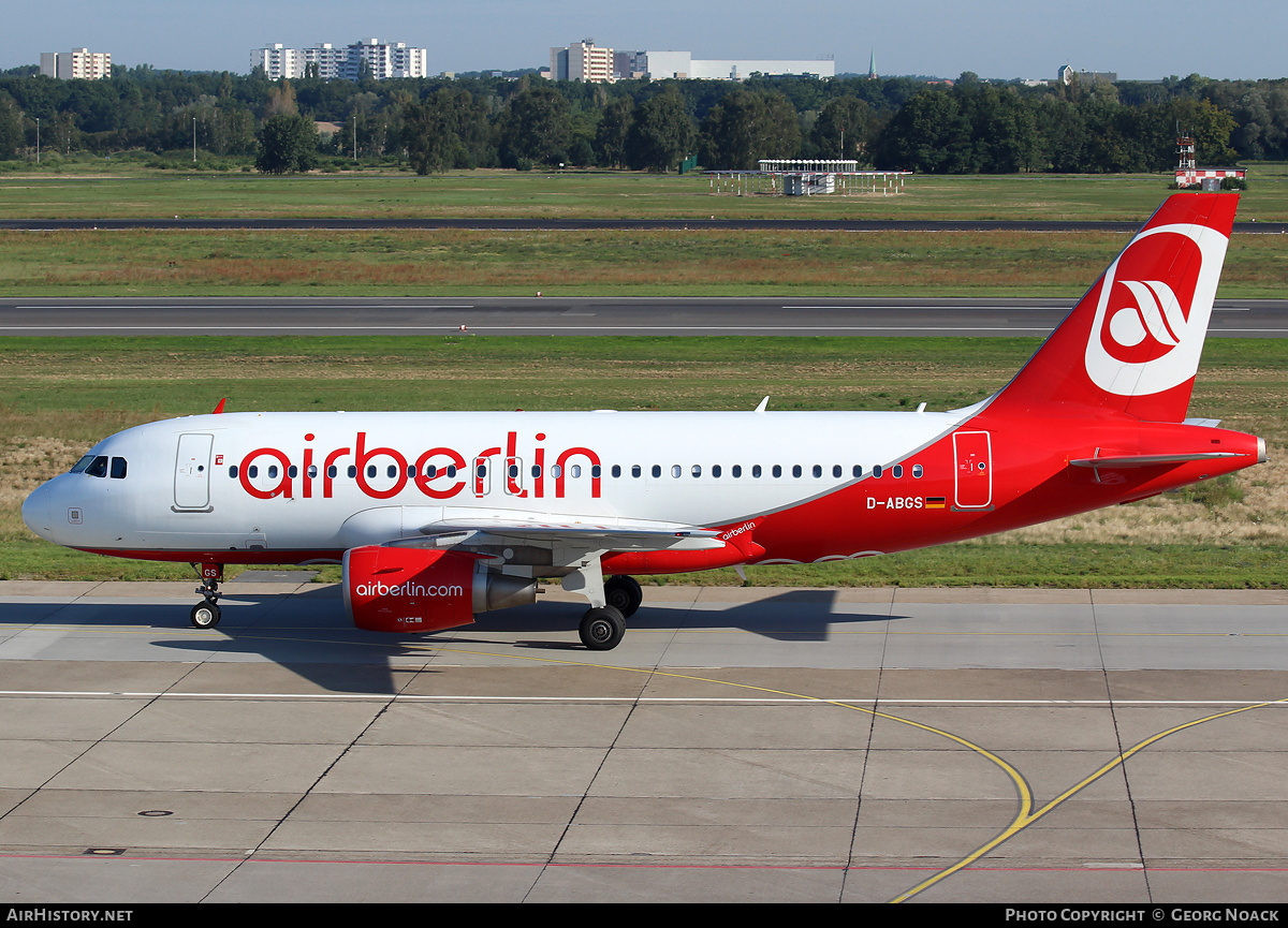 Aircraft Photo of D-ABGS | Airbus A319-112 | Air Berlin | AirHistory.net #33623
