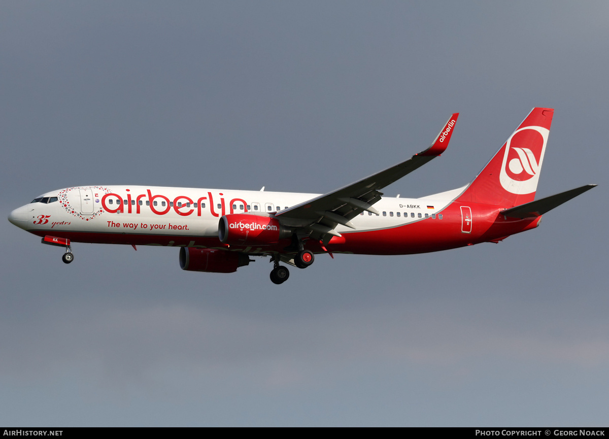 Aircraft Photo of D-ABKK | Boeing 737-86J | Air Berlin | AirHistory.net #33715