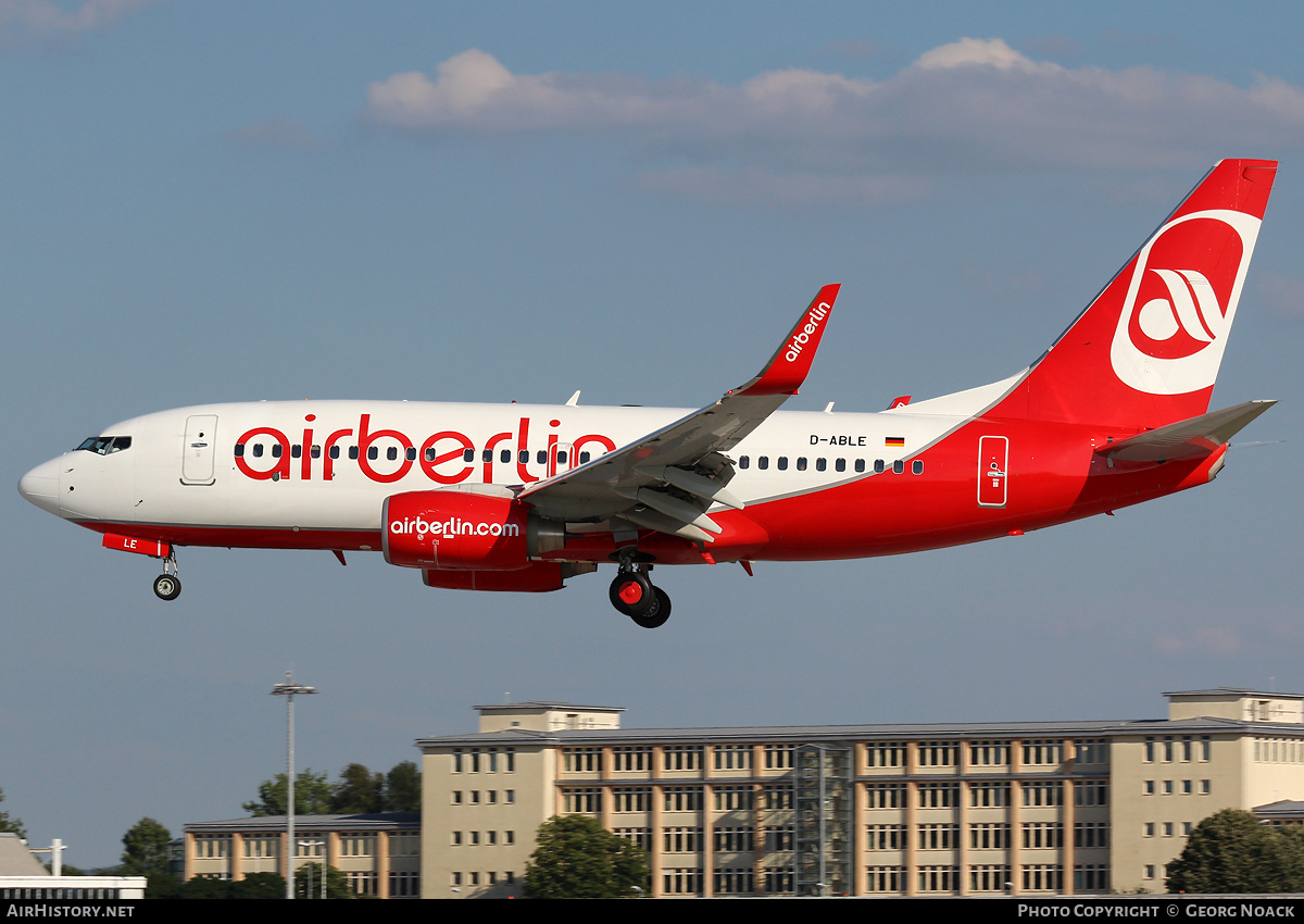 Aircraft Photo of D-ABLE | Boeing 737-76J | Air Berlin | AirHistory.net #33725