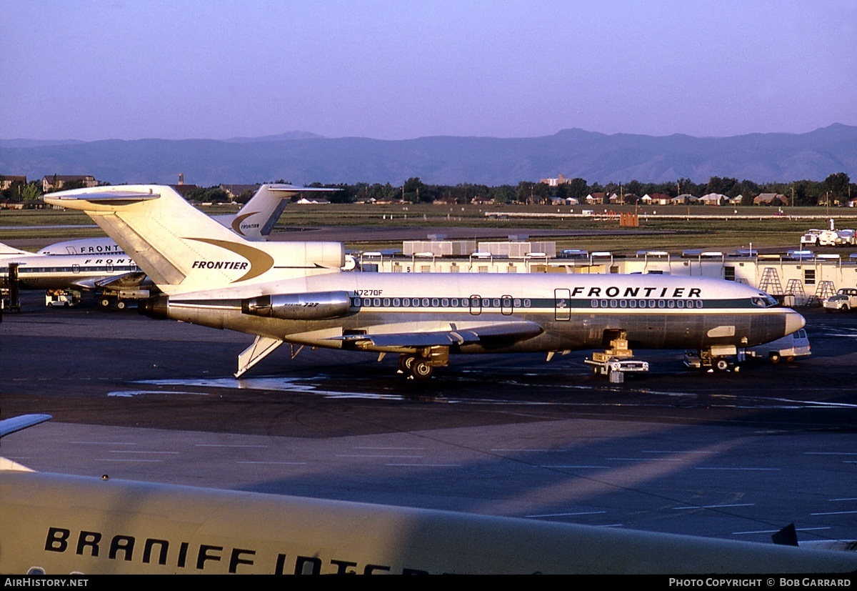 Aircraft Photo of N7270F | Boeing 727-191 | Frontier Airlines | AirHistory.net #33754