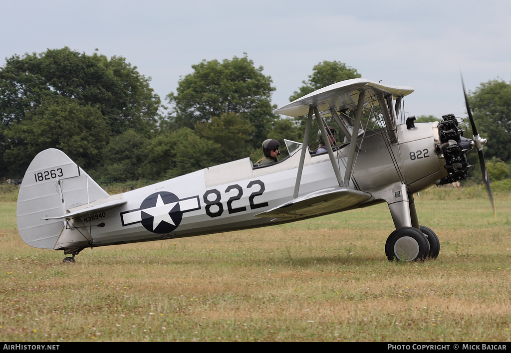 Aircraft Photo of N38940 / 18263 | Boeing PT-17 Kaydet (A75N1) | USA - Air Force | AirHistory.net #33858