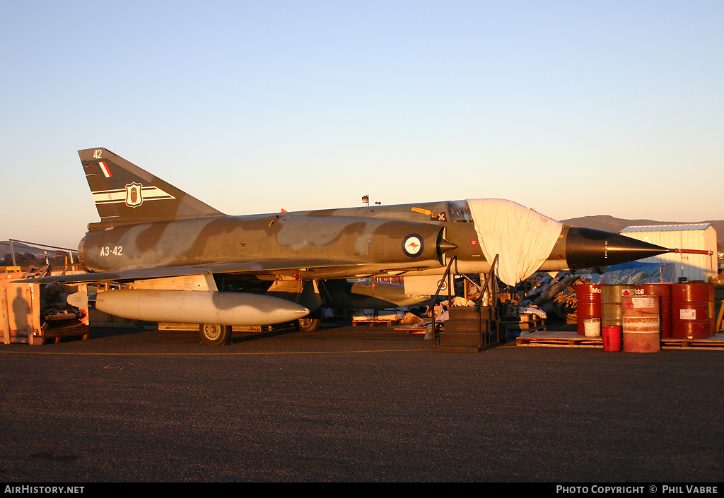 Aircraft Photo of A3-42 | Dassault Mirage IIIO(F/A) | Australia - Air Force | AirHistory.net #33901