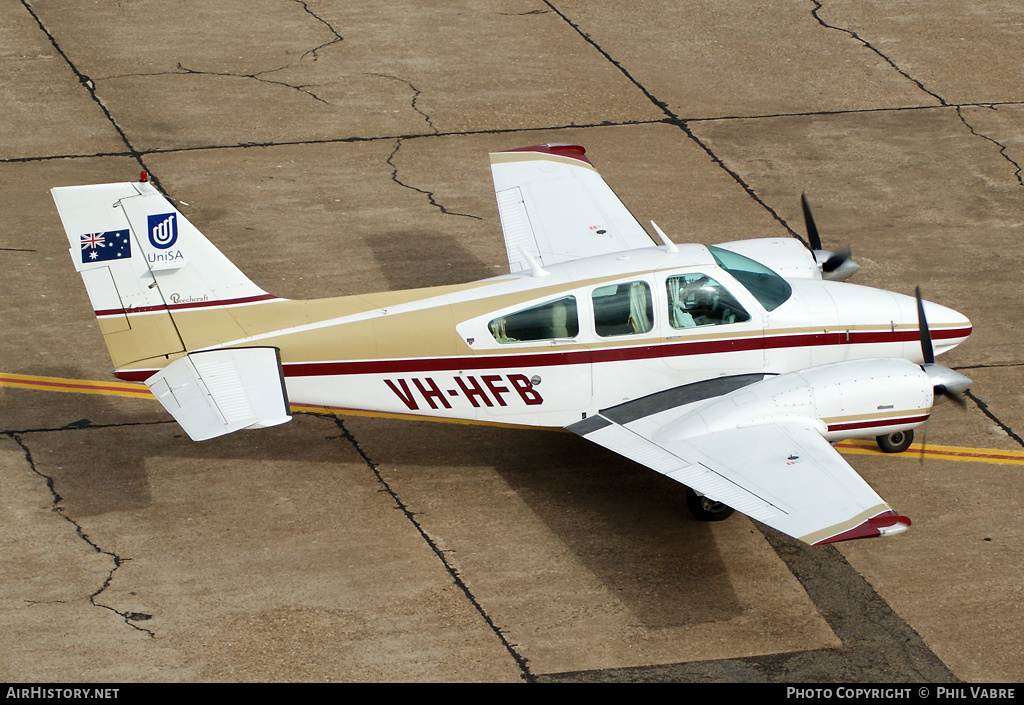 Aircraft Photo of VH-HFB | Beech B55 Baron (95-B55) | University Of South Australia | AirHistory.net #33919