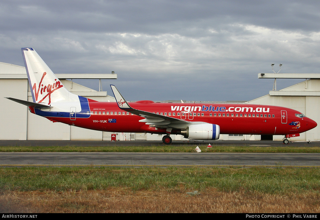 Aircraft Photo of VH-VUK | Boeing 737-8FE | Virgin Blue Airlines | AirHistory.net #33935