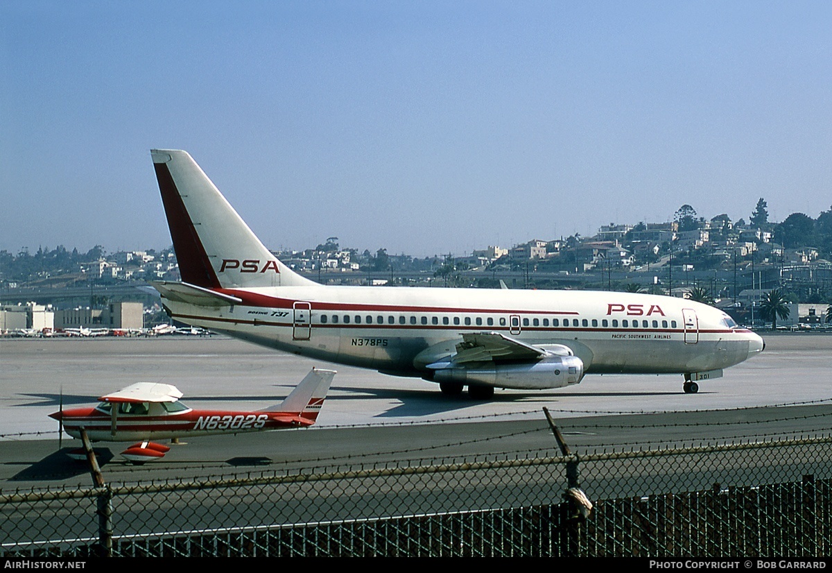 Aircraft Photo of N378PS | Boeing 737-214 | PSA - Pacific Southwest Airlines | AirHistory.net #33991