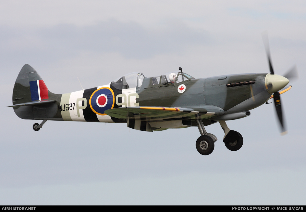 Aircraft Photo of G-BMSB / MJ627 | Supermarine 509 Spitfire T9 | UK - Air Force | AirHistory.net #34013