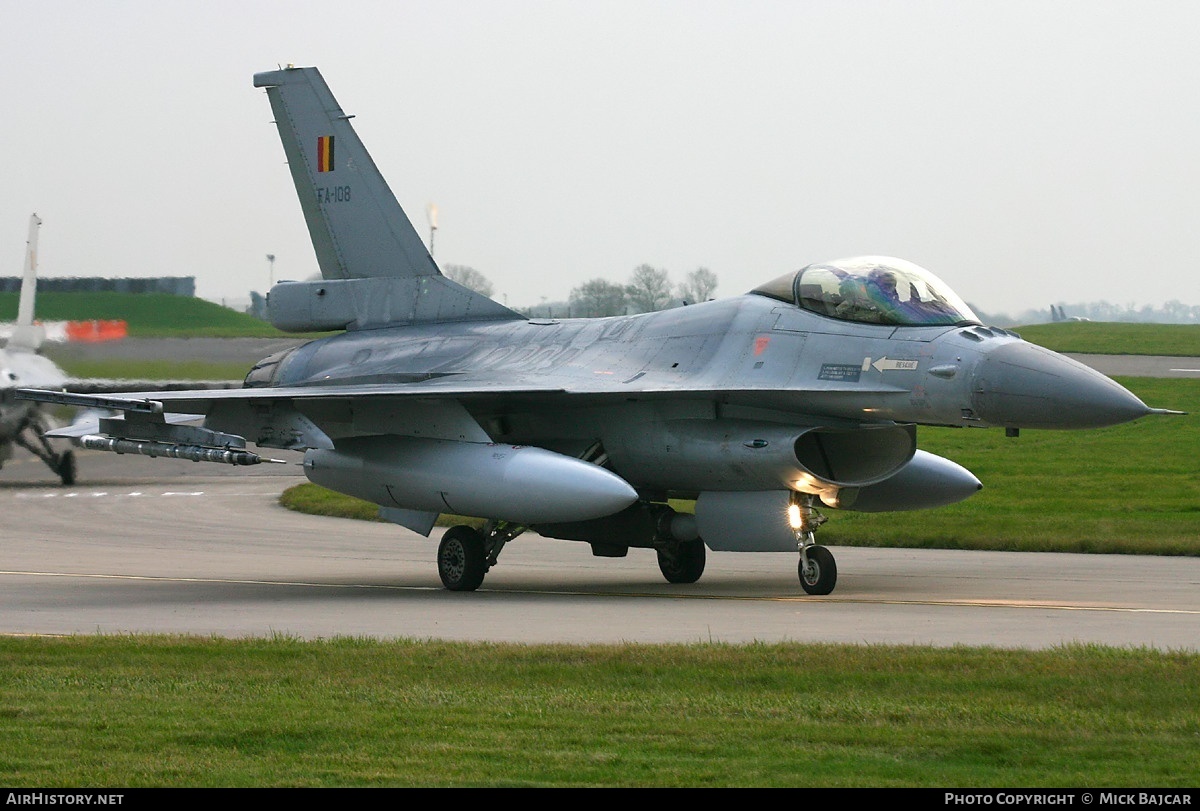 Aircraft Photo of FA-108 | General Dynamics F-16AM Fighting Falcon | Belgium - Air Force | AirHistory.net #34043